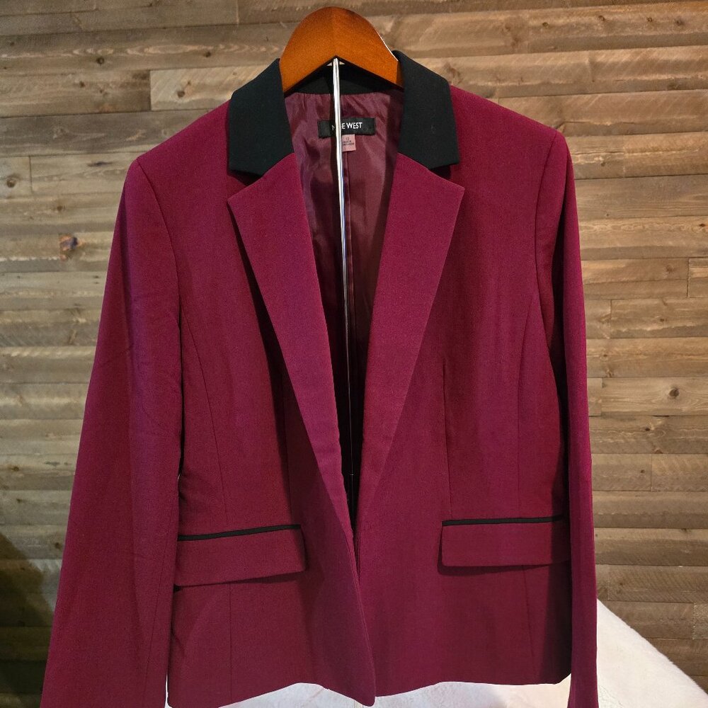 Nine West Blazer  (Size 10) (Deep Red Color)